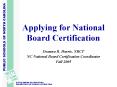Applying for National Board Certification