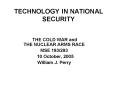 TECHNOLOGY IN NATIONAL SECURITY