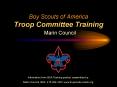 Boy Scouts of America Troop Committee Training