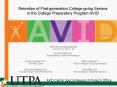 Retention of Firstgeneration Collegegoing Seniors in the College Preparatory Program AVID