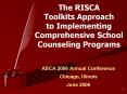The RISCA Toolkits Approach to Implementing Comprehensive School Counseling Programs