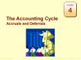 The Accounting Cycle Accruals and Deferrals