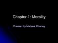 Chapter 1: Morality