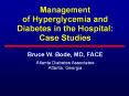 Management of Hyperglycemia and Diabetes in the Hospital: Case Studies