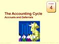 The Accounting Cycle Accruals and Deferrals