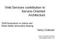 Web Services contribution to  Service-Oriented Architecture