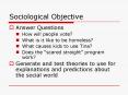 Sociological Objective