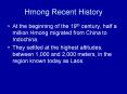 Hmong Recent History