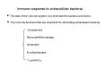 Immune response to extracellular bacteria