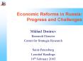 Economic Reforms in Russia: Progress and Challenges