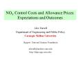 NOX Control Costs and Allowance Prices: Expectations and Outcomes