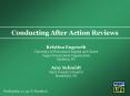 Conducting After Action Reviews