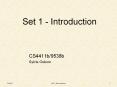 Set 1 - Introduction