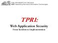 TPR1: Web Application Security From Incident to Implementation