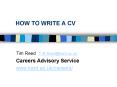 HOW TO WRITE A CV
