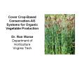 Cover CropBased ConservationAG Systems for Organic Vegetable Production