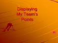 Displaying My Teams Points