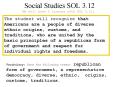 Social Studies SOL 3.12 We will have 5 lessons with SOL 3.12: