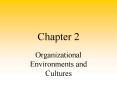Organizational Environments and Cultures