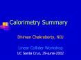 Calorimetry Summary