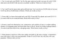 1. Car A is new and costs $8,000. Car B is the same make and model, one year old, with 12,000 miles
