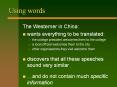 Using words