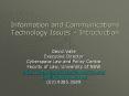 Information and Communications Technology Issues 