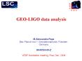 GEOLIGO data analysis