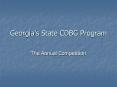 Georgias State CDBG Program
