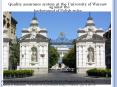 Quality assurance system at the University of Warsaw against the