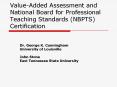 ValueAdded Assessment and National Board for Professional Teaching Standards NBPTS Certification