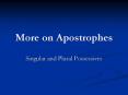 More on Apostrophes