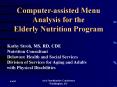 Computer-assisted Menu Analysis for the