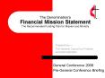The Denominations Financial Mission Statement The Recommended Funding Plan for Mission and Ministry