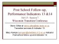 Post School Follow-up, Performance Indicators 13