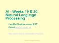 AI - Weeks 19