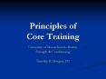Principles of Core Training