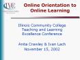 Online Orientation to Online Learning