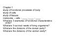 study of functional processes of body