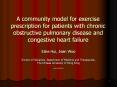 A community model for exercise prescription for patients with chronic obstructive pulmonary disease