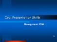 Oral Presentation Skills