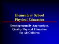 Elementary School Physical Education