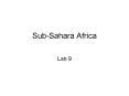 Sub-Sahara Africa