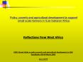 Policy, poverty and agricultural development to support small scale farmers in SubSaharan Africa