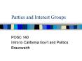 Parties and Interest Groups