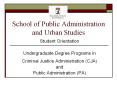 School of Public Administration and Urban Studies
