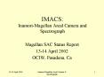 IMACS: InamoriMagellan Areal Camera and Spectrograph