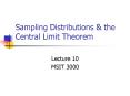 Sampling Distributions