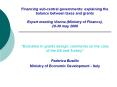 Financing subcentral governments: explaining the balance between taxes and grants Expert meeting Vie