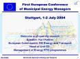 First European Conference of Municipal Energy Managers Stuttgart, 12 July 2004